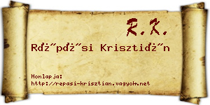 Répási Krisztián névjegykártya